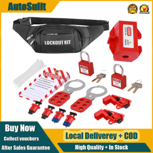 Electrical LOTO Kit Circuit Breaker Lockout Tagout Set With Safety Padlocks Tags Hasps For Industrial Electrician Power Plant Safety Compliance Tool