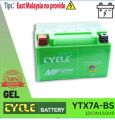 CYCLE YTX7A-BS GEL BATTERY SYM VF3i 185 MOTORCYCLE BATTERY KARISMA/COMEL/EVOZ/JETZ125/VR125/JET/POWER/PASSION BATERI MOTOSIKAL. 