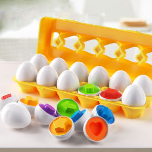 ZEEMIN Montessori Smart Eggs Toy Baby Matching Puzzle Games Shape Sorter Educational Learning Toys For Children 2 3Y Kids Easter Gift