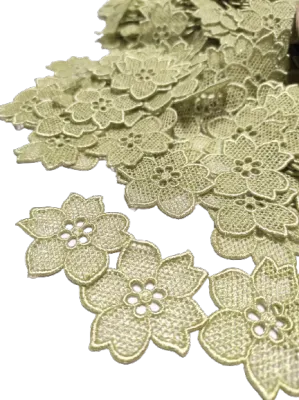 4.7CMX4.5CM Floral Design Fabric Patches Applique Badges Sewing Fabric DIY Handmade Renda Patch Kahwin Borong [1 Unit]
