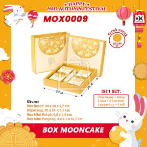 (1 set) Box Mooncake isi 4 Dus Kue BulanChinese Mooncake Festival