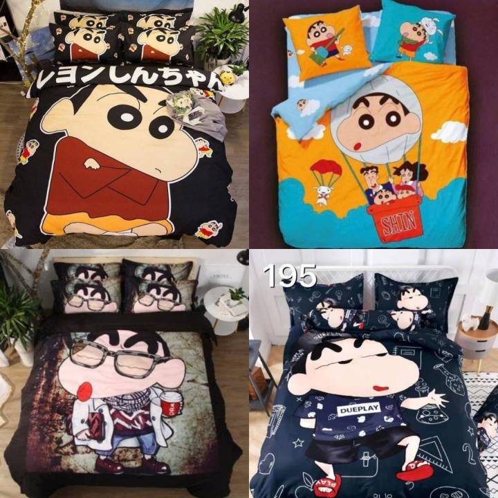 ชุดผ้าปูที่นอนครบชุด 6 ชิ้น มีผ้านวม ขนาด 3.5 / 5 / 6 ฟุต ลายการ์ตูน ...