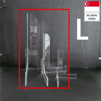 [SG STOCK]Clear Acrylic Easel Stand | Display Holder for Photo Plate Clock Small Canvas