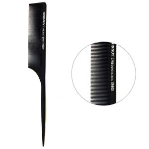 TONI&GUY หวีหางแหลม สำหรับรวบผมตึงหรือแสกผม รุ่น 06600 Carbon Antistatic Comb กว้าง 2.7 ยาว 23 สูง 0.5 ซม. สำหรับช่างตัดผม บาร์เบอร์ ซาลอน ร้านเสริมสวย - สีดำ