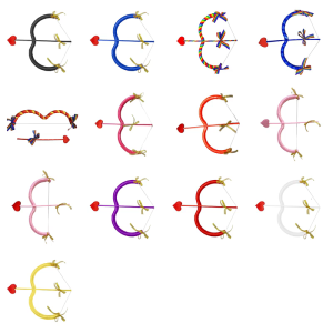 Sweet Bow And Arrows Props For Role Playing and School Performances Valentines Event Holiday Decoration