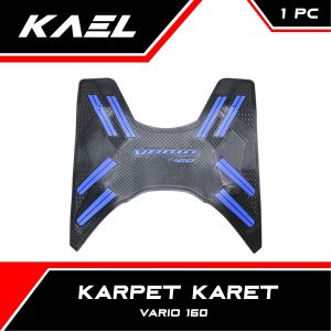 Karpet Karet Honda Vario 160 New Keset Pijakan Alas Kaki Motor Merah-Biru-Putih-Abu
