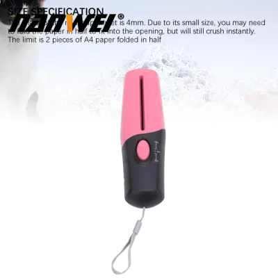 Nanwei Mini Điện Shredder Xách Tay Di Động Máy hủy tài liệu incisive Bảo Vệ An Ninh Cắt Gọn Gọn Gọn Điều Khiển Dễ Dàng Với Thân ABS Cho Nhà Cho Tài Liệu