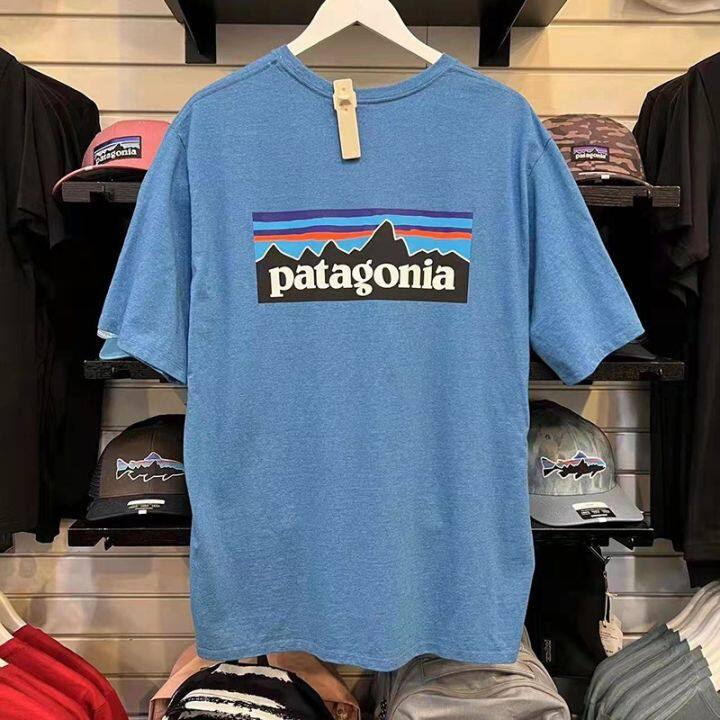 PATAGONIA Men's Casual Round Neck Short Sleeve T-Shirt Cotton Print New ...