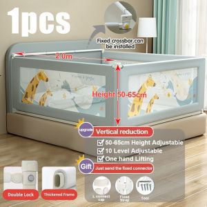 【COD】Adjustable baby playpen Safety bed Fence Kids Vertical lift Bed rails infants security Fencing Bed Fence For Baby Rail Adjustable Queen/King Size Baby Safety