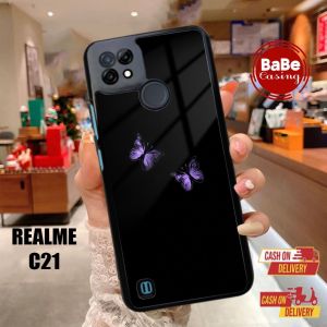 Casing Case Realme C21 Terbaru Kupu - Kupu 02 Casing Hardcase Softcase Glossy