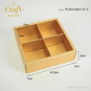 The Craft Decor [Wholesale Price] 25pcs Golden Gift Box With Detachable Divider | Mooncake Box | Kotak Hantaran | Dessert Drawer Box | Food Packing Box 月饼盒 [READY STOCK]