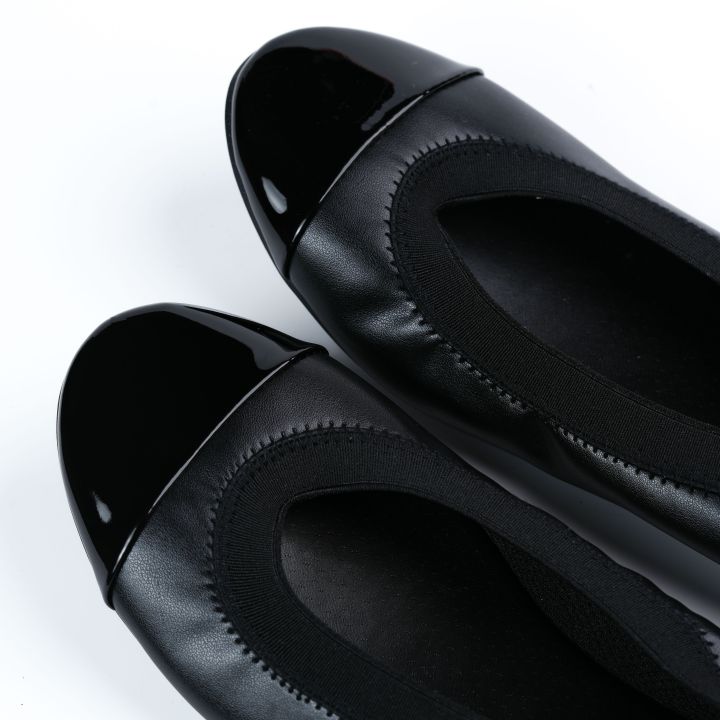 SOSPH Meghan Black Basic Toecap Ballet Flats Marikina Doll Shoes Ballet  Flats Women’s Office Shoes School Uniform Flats Classic Round Toe Slip On 