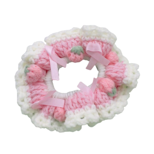 Fashionable Crochet Ponytail Holder Soft Yarn Hair Scrunchie Hair Accessory for Comfortable and Stable Everyday Wear