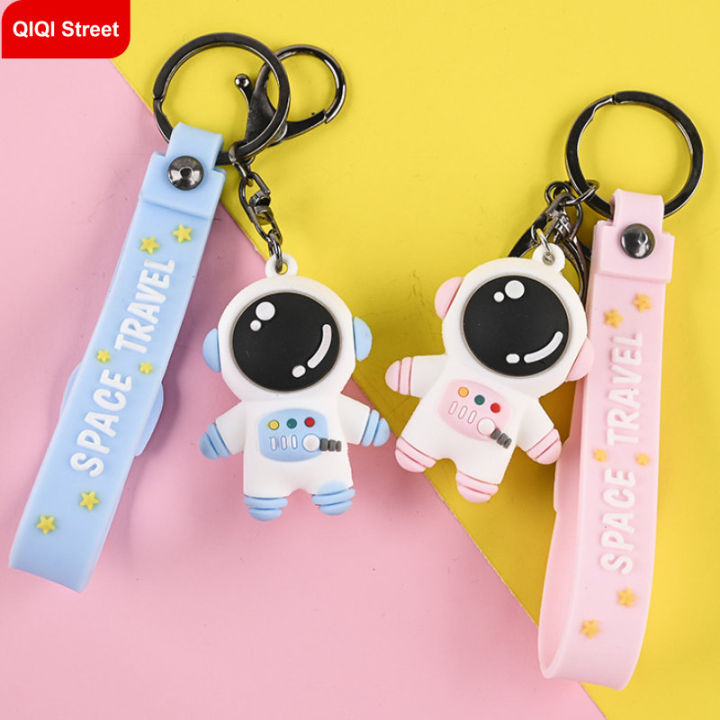 Astronaut bag accessories 3D Stereo Silicone Keychain boys girls gift  pendant decorative accessories Lazada PH