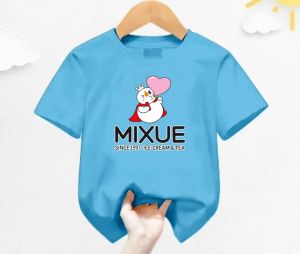 Kaos atasan anak usia 1-12 tahun Mixue balon lengan pendek