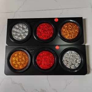 1 Set (2Pcs) - SD-2008 SHILIDUO 24V LED Round Tail 3 Slotted Tail light 48 LEDS High Quality Light