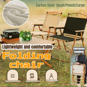 [Folding Camping Chair] Large-capacity Folding Chair With Breathable Fabric And Various Designs / Steel Frame Thickened Outdoor Folding Chair Durable And Lightweight