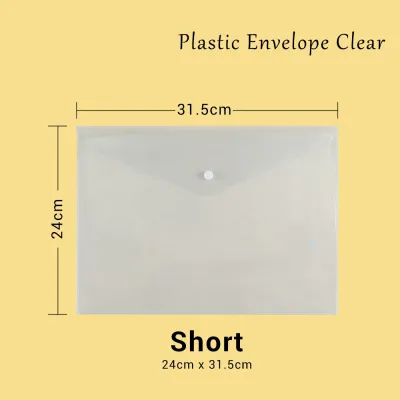Clear Plastic Envelope Short and Long size Available For Documents Organizer school supply office supply