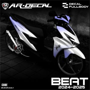 Stiker Dekal BeAT 2024 Sporty Full body Striping Decal BeAT Street New 2025 Motif Gradasi D5 001
