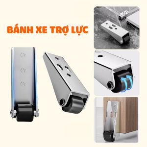 BÁNH XE TRỢ LỰC GẮN CỬA TỦ BÀN KỆ NỘI THẤT | COMBO 4 CÁI BÁNH XE MINI CAO SU | ALLE