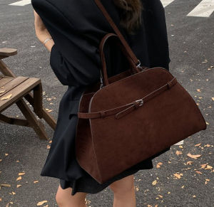 AE Vintage large-capacity handbag 2025 New versatile light luxury r.ow Matte Finish Commuting Womens Shoulder Tote Bag