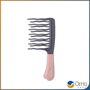 Orna หวีผมลอน ฟันหยักสองแถว ป้องกันไฟฟ้าสถิตย์ 1 ชิ้น Curly hair comb