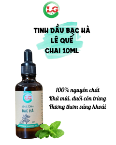 (Lê Quế) Tinh dầu bạc hà nguyên chất LÊ GIA (Lê Quế Cũ) Hương thơm sảng khoái Khử mùi hiệu quả Đuổi côn trùng Chai 10ml Koshka Home