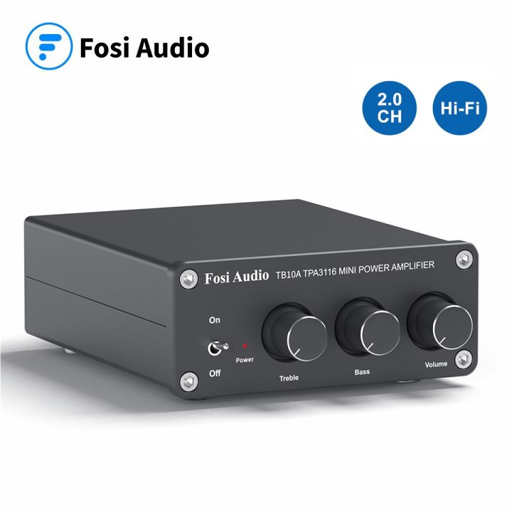 Fosi Audio TB10A TPA3116D2 Stereo Amplifier Receiver 2 Channel Mini