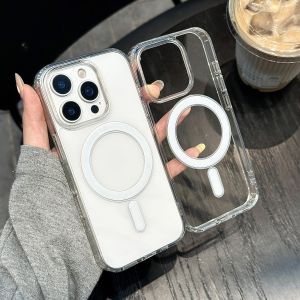 เคสซัมซุง สำหรับ Samsung A16 A56 A06 A26 A36 S24 Ultra S24 FE S23 S22 S25 Plus 4G 5G เคสโทรศัพท์แบบแม่เหล็ก เคสโทรศัพท์ใส กันกระแทก