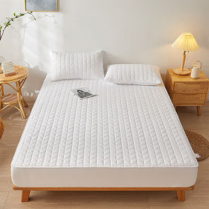 MRK 100% Waterproof Quilted Cotton Mattress Protector - Fitted Single/Double/Queen/King Sizes