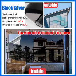 🔥Blocks 100% of UV rays🔥Hot Sale!!! Window film Temperature drops by 20 ℃ Single perspective film Heat insulation Protect privacy Sun blocking heat One way mirror glass Easy to install Free small knife scraper Anti-ultraviolet