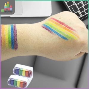 【SHGMYD】 ดินสอสีรุ้ง2ชิ้นสีรุ้งปาร์ตี้วันเกิดปาร์ตี้ธีมสีสันสดใสอุปกรณ์ปาร์ตี้เครื่องแต่งกายสำหรับครอบครัวของขวัญขนาดกระเป๋า