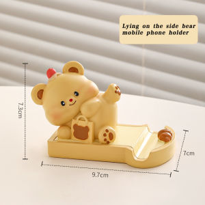 Butter bear mobile phone holder cute creative office desk good things desktop decoration ornaments birthday gifts