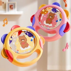 IPIE2 Hand Development Baby Tambourines Learning Toys Clapping Drum Percussion Sound Toy Boys Girls Musical Instruments Hand-held Drums Percussion Instruments