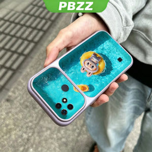 PBZZ Case for Realme C21Y C25Y phone casing Softcase Silicone shockproof Cover new design aesthetic cute purple for girls Cartoon swimming KNYC3