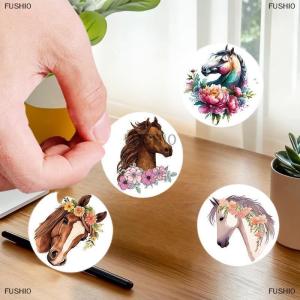 [COD] FUSHI0 500Pcs cuộn động vật Ngựa hoa phim hoạt hình niêm phong Sticker DIY PVC máy tính xách tay đề can trang trí stiker phần thưởng Quà Tặng Kawai