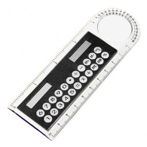 PHANT Transparent Students Office Mini Crafts Learning Stationery Measuring Ruler Ruler Calculator Transparent Ruler Solar Energy Ruler Calculator With Magnifier