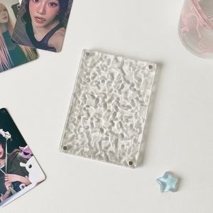 MINUTE Từ tính Khung ảnh Acrylic trong suốt Sóng nước Giá đỡ trưng bày ảnh Hiện đại Bộ lưu trữ thẻ 3 inch Giá đỡ thẻ ảnh Màn hình máy tính để bàn