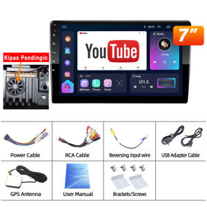  ✨with cooling system✨4G+64G IPS Screen Head Unit android 7/9/10 Inch Car Android 12 Carplay Android Auto Car Player 2 Din Multimedia MP5 Player Mirror link Video Support ASP WiFi GPS 26UI Car Radio