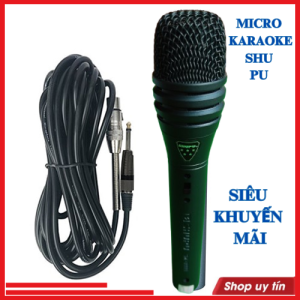 Micro karaoke Shupu loại 1 thân hợp kim đầu nhỏ dây dài 7m