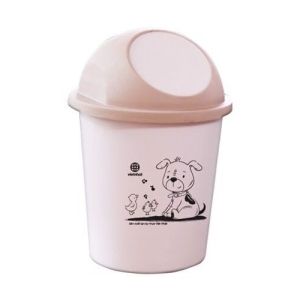 Thùng rác tròn 5L nắp bật thông minh nhựa VIỆT NHẬT 25x19x38cm - Phòng khách văn phòng nhà vệ sinh - Chính hãng 5306