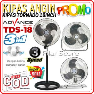 Advance Digital TDS - 18 Kipas Angin 3in1 Multifungsi 18" - KIPAS MULTI FUNGSI Advance TDS-18 Kipas Angin Besi 3 in 1/3 Fungsi/Dinding/Duduk/Berdiri ~PLS