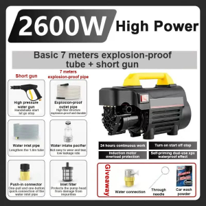 5800W/3600W High Pressure Washer Portable Super Strong Water Pressure Sprayer Car Wash Machine High Quality Heavy Duty Fully Automatic Cleaning Tool High Power Home Cleaning Machine Comes with accessories