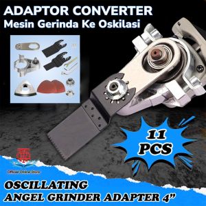 Adaptor Adapter Oskilasi Converter Gerinda Gurinda Angle Grinder Pahat Potong Giling Amplas Bobok Sudut Kayu Besi Tembok