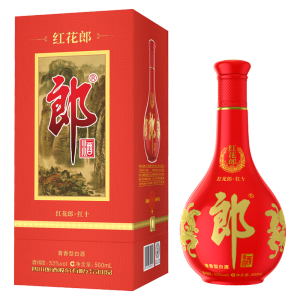 Lang Jiu Red Hua Lang 53% Baijiu 500ml – Strong Aroma Chinese Liquor Gift郎酒红花郎酱香型白酒