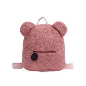 Cute Bear Plush Backpack Embroidered Name Autumn Winter Kids Outdoor Shoulder Bags Custom Personalized Childrens Gift Bags2026
