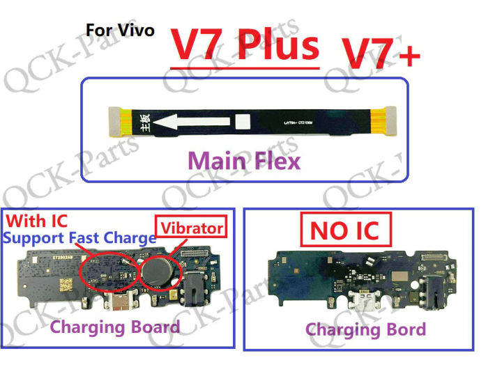 Main motherboard Flex For Vivo V7 Plus V7+ With IC Micro USB