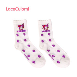 LAKOE Kaos Kaki Renda Anak Motif Sanrio Kaus Kaki Bayi Perempuan 4-15 Tahun