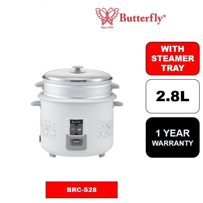 BUTTERFLY BRCS28 2.8LITRE ELECTRIC RICE COOKER Lazada