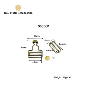 (5 cặp) Móc khóa và đai tăng giảm + 2 nút jean bằng kim loại không rỉ sét dành cho quần yếm 008500